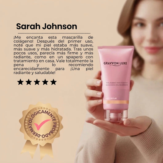 Mascarilla nocturna envolvente de colágeno