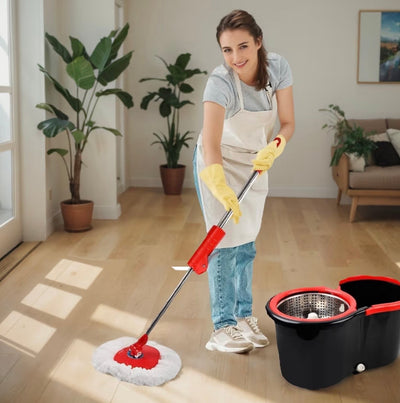Fregona giratoria con cubo escurridor