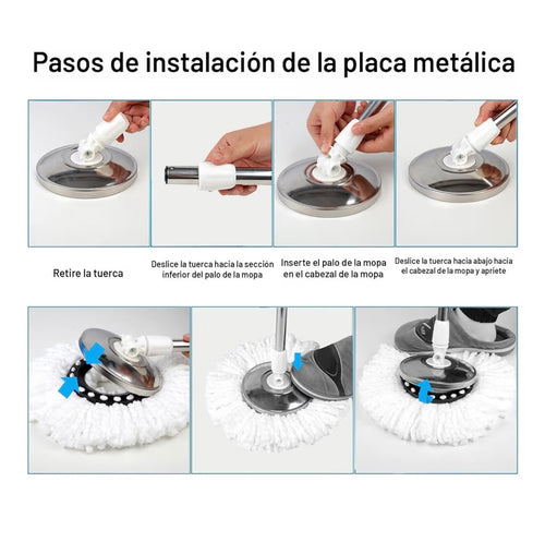 Fregona giratoria con cubo escurridor