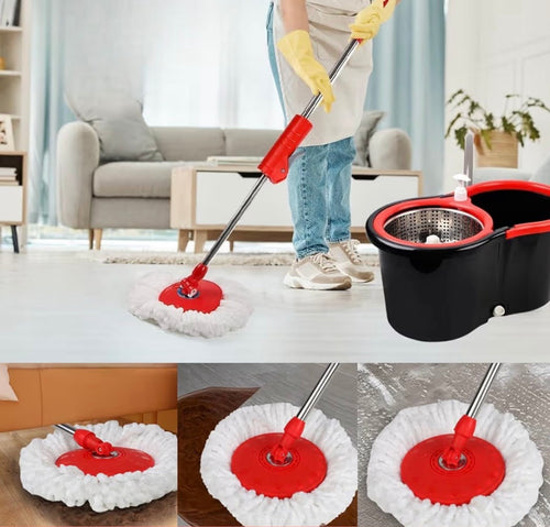 Fregona giratoria con cubo escurridor