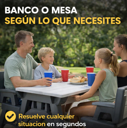 DuoSpace™ banco mesa pegable