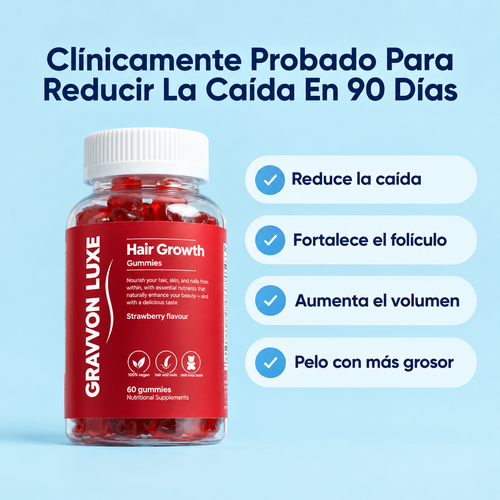 Hair Grow Gravvon La Solución Natural para la Caída y el Pelo Fino
